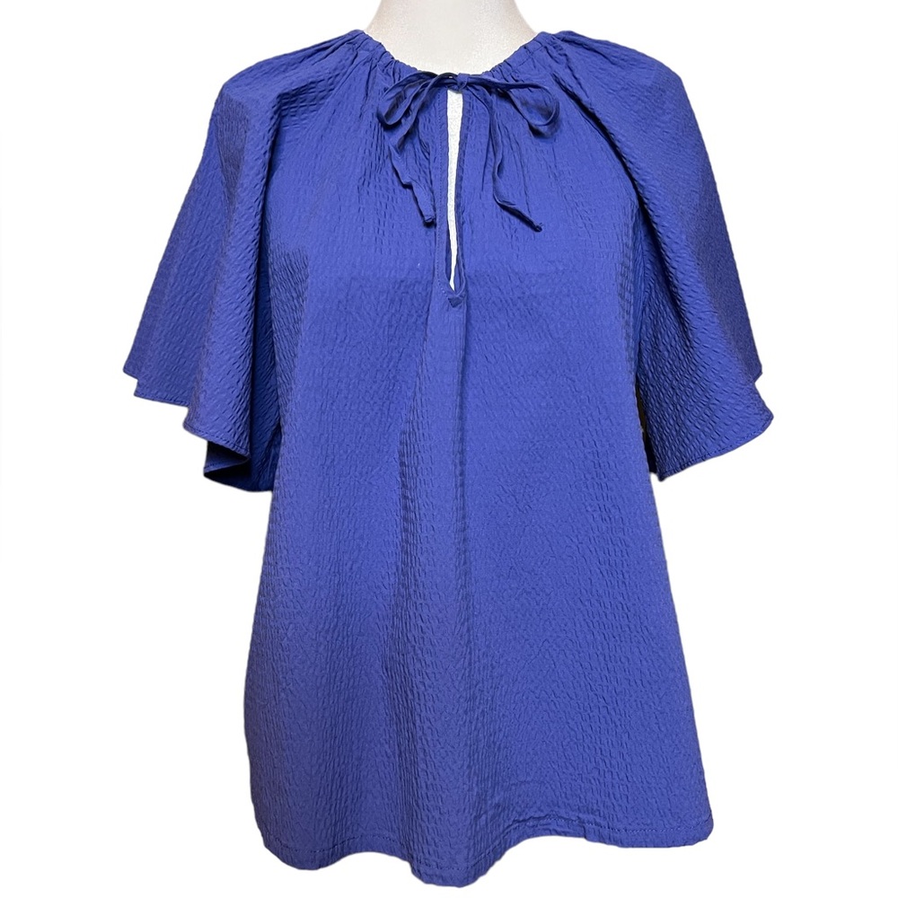 Women’s a New Day Purple Crepe Shirt. NWT Lightweight. Tie Front Detail. Size M